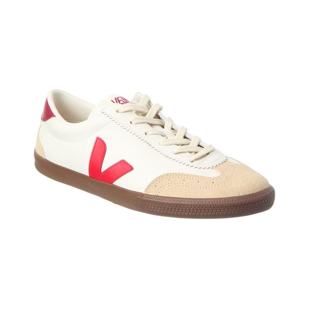 Veja Volley Leather & Suede Sneaker, White